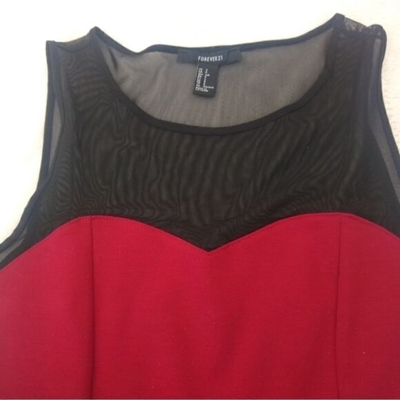 Forever 21 red and black dress sweetheart Valentine's - Picture 2 of 5
